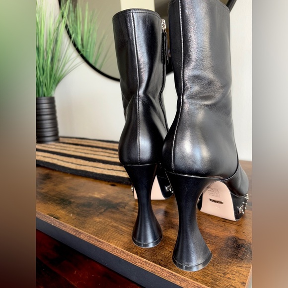 GUCCI GG Stud Platform Leather Ankle Boot - Picture 7 of 14